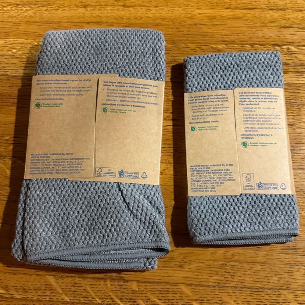 Norwex Kitchen Towel and Kitchen Cloth Set of 2 Mushroom NWT - Picture 10 of 10